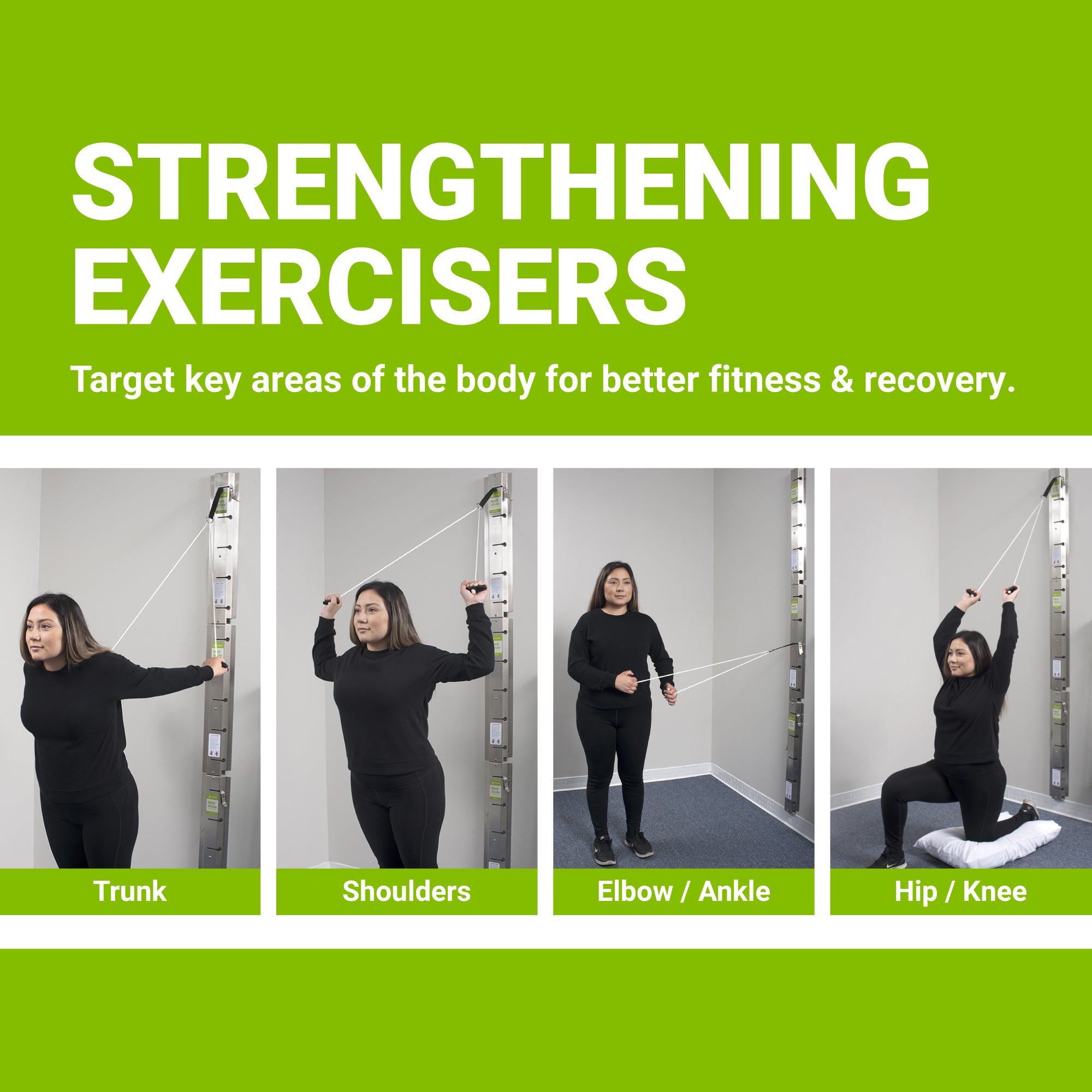 Web Slide® Exercise Rail - Stainless Steel (3 Pack) – Prepak Products®