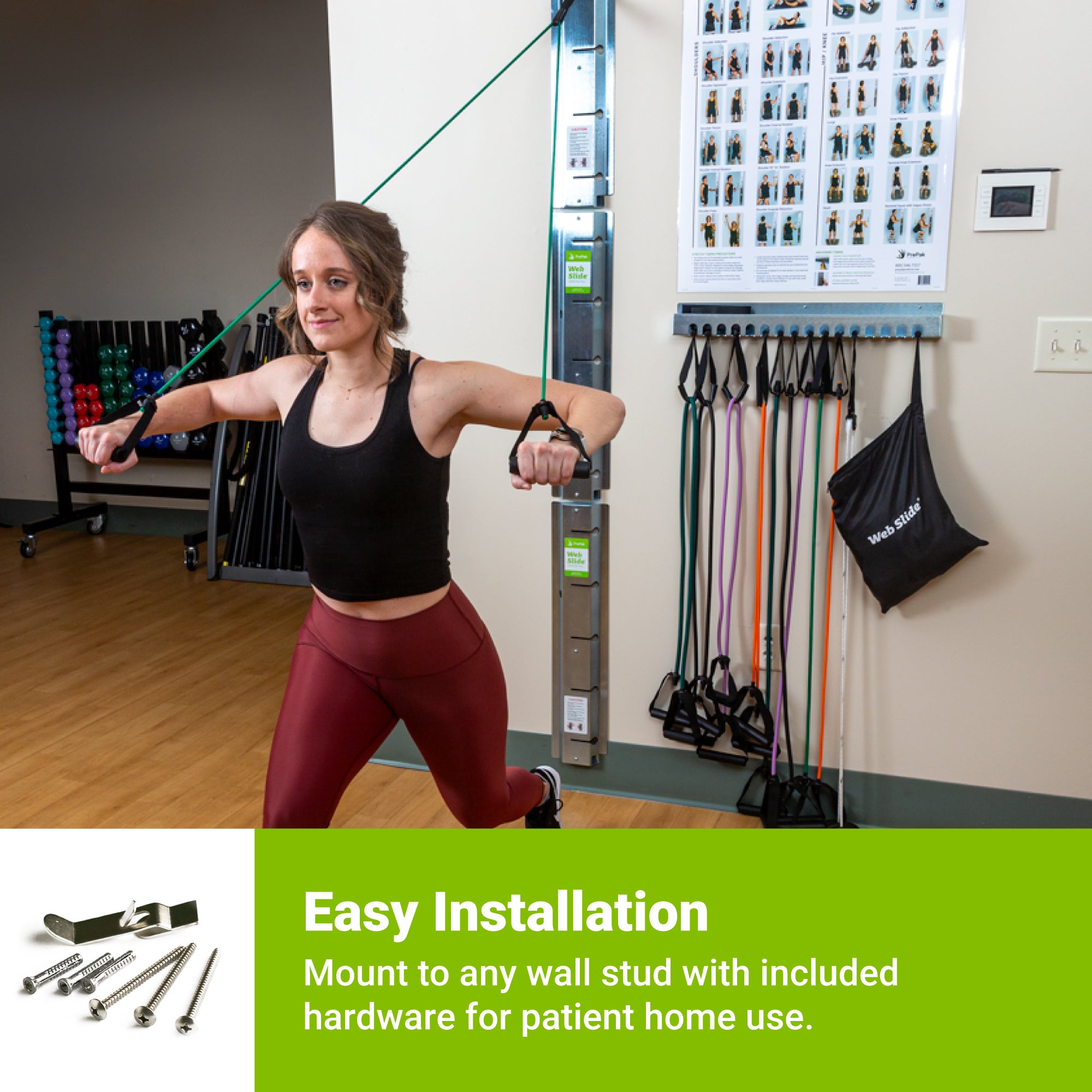 Exercise Hand Rails Web Slide® Exercise Rail - Stainless Steel (3 Pack) – Prepak Products®