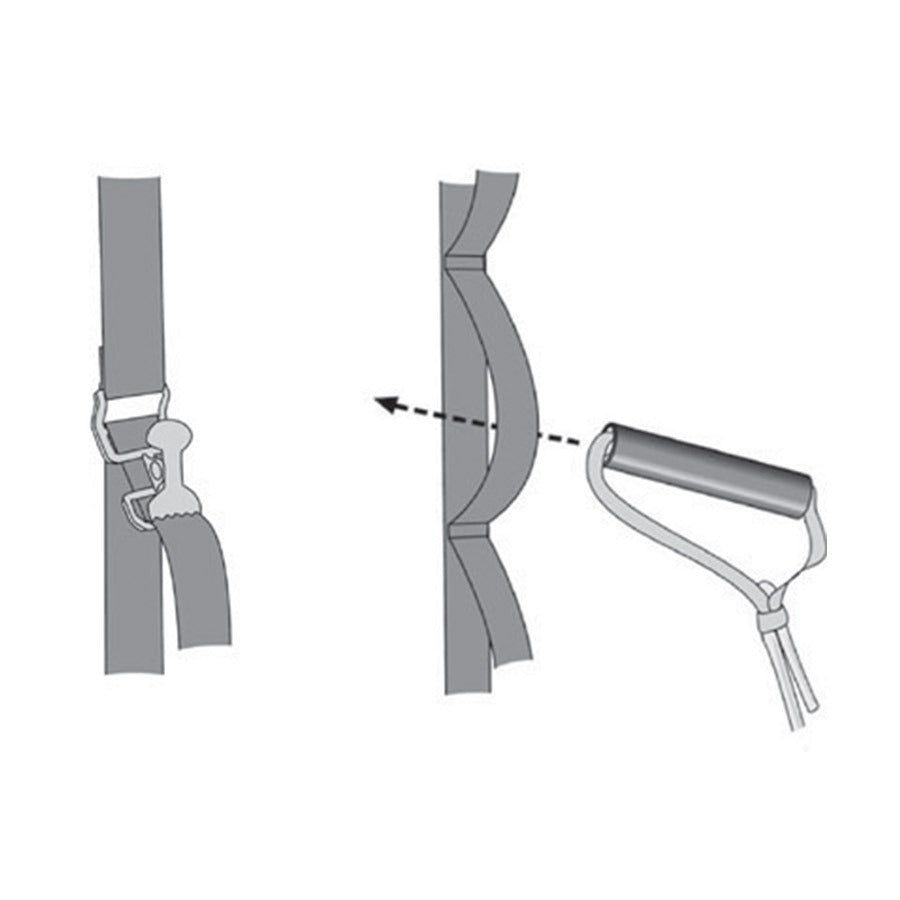 PrePak Around Door Anchor Strap and how to attache handle and tubing